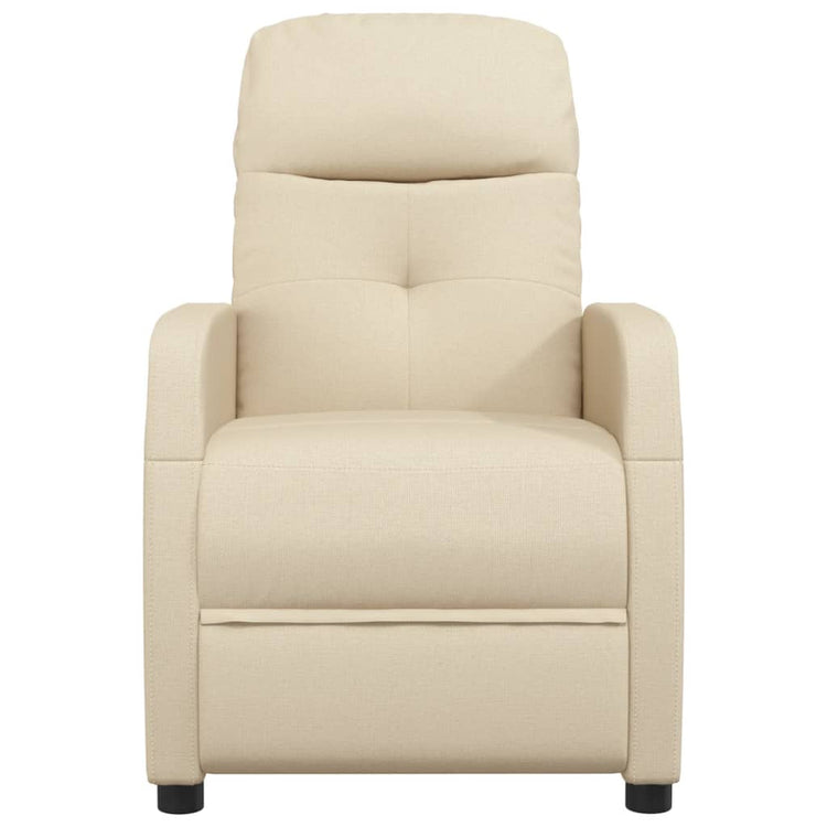 vidaXL Massage Chair Cream Fabric-1