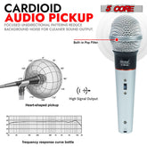 5Core XLR Microphone Dynamic Mic Karaoke Singing Studio Mics Handheld Microfono-1