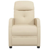 vidaXL Massage Chair Cream Fabric-1