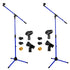 5Core Tripod Mic Stand 2Pcs Adjustable Holder Floor Microphone Boom Arm-0