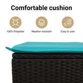 vidaXL 7 Piece Patio Sofa Set with Cushions Black Poly Rattan-4