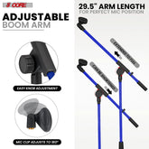 5Core Tripod Mic Stand 2Pcs Adjustable Holder Floor Microphone Boom Arm-2