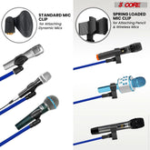 5Core Tripod Mic Stand 2Pcs Adjustable Holder Floor Microphone Boom Arm-4