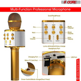 5Core Wireless Karaoke Microphone Bluetooth Mic Portable Handheld Microfonos Inalambricos GOLD-2